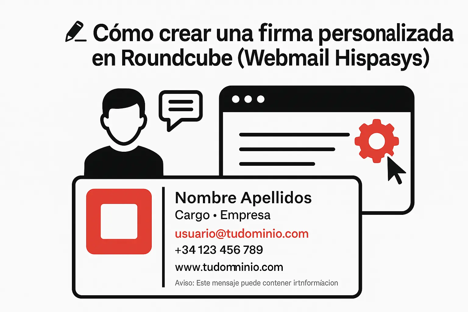 Creación de firma personalizada en Roundcube Webmail de Hispasys