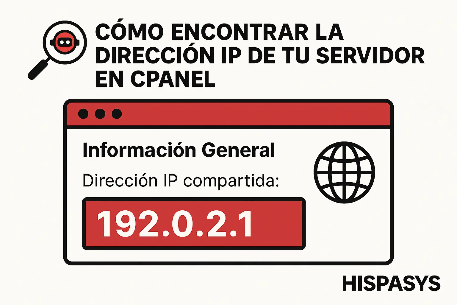 Cómo encontrar la dirección IP del servidor en cPanel — Hispasys