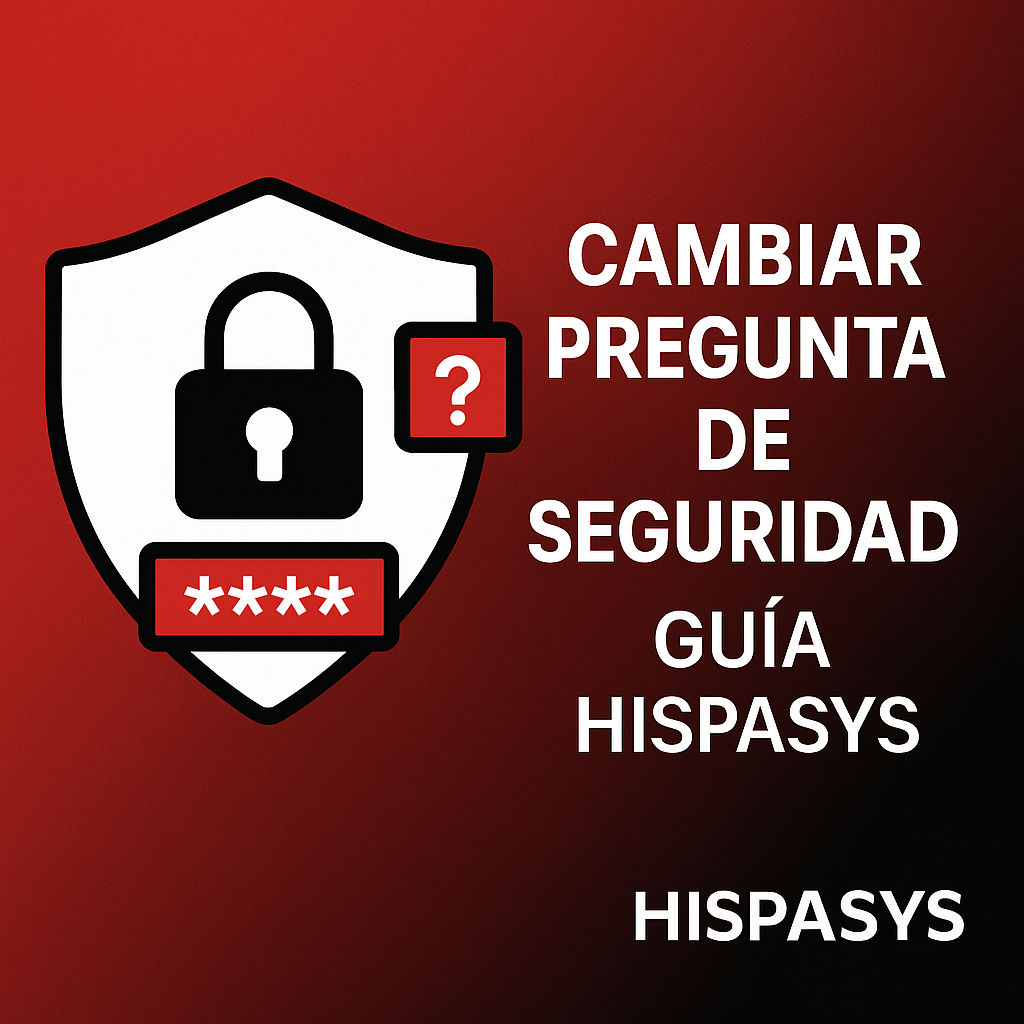 Cómo cambiar la pregunta de seguridad en tu cuenta de Hispasys