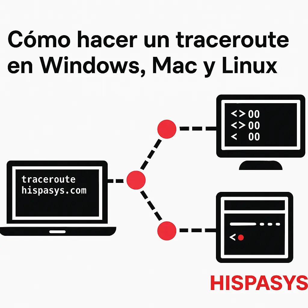 Ejemplo de traceroute en Windows, Mac y Linux — Hispasys