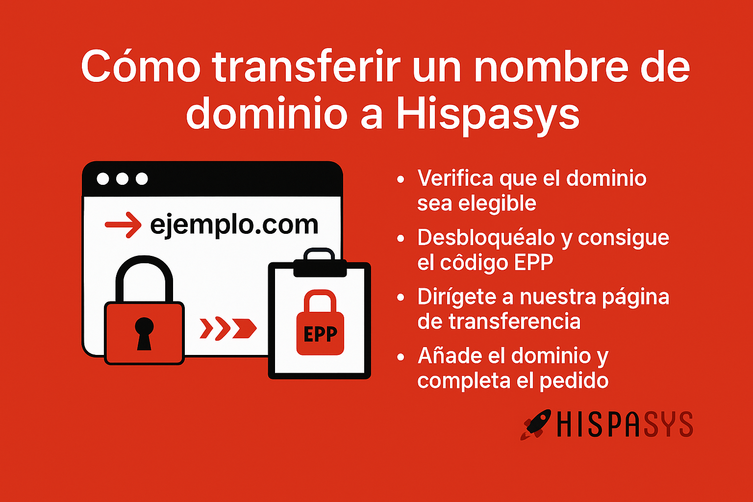 Cómo transferir tu dominio a Hispasys paso a paso